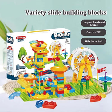 DIY ASSEMBLY SLIDE BALL BUILDING BLOCKS - 186PCS